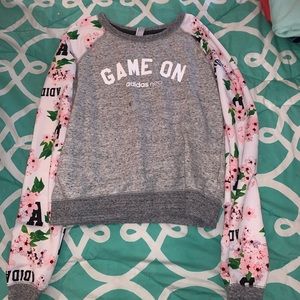 Adidas Neo Flowery Game On Crew Neck Sweatshirt